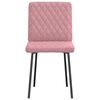 vidaXL Chaises &agrave; manger lot de 2 Rose Velours