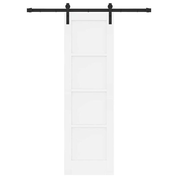 vidaXL Porte coulissante Blanc 61 x 198,5 cm Pin massif