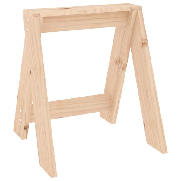 vidaXL Tabourets lot de 2 40x40x45 cm bois massif de pin