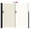 vidaXL Auvent latéral rétractable crème 180x500 cm