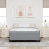 vidaXL Lit &agrave; ressorts avec matelas Gris clair 140 x 190 cm tissu
