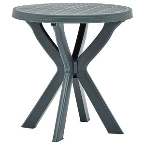 vidaXL Table de bistro Blanc &Oslash;70 cm Plastique