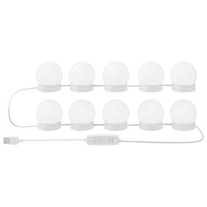 vidaXL Lampes miroir Blanc 4,5 x 4,5 x 4,7 cm Plastique
