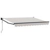 vidaXL Auvent r&eacute;tractable Gris clair et blanc 3,5 x 2,5 m