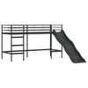 vidaXL Lit mezzanine pour enfants Noir et Bleu 74,5 x 190 cm M&eacute;tал