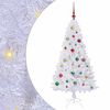 vidaXL Sapin de No&euml;l artificiel Blanc 150 cm PVC et Acier