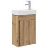 vidaXL Meuble de salle de bain avec lavabo avec porte Ch&ecirc;ne artisanal