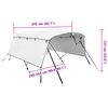 vidaXL Toit bimini &agrave; 4 arceaux parois lat&eacute;rales 243x(230-244)x137 cm