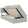 vidaXL Lit de rangement LED avec matelas Gris clair 100 x 200 cm