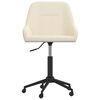 vidaXL Chaise pivotante de bureau Cr&egrave;me Velours