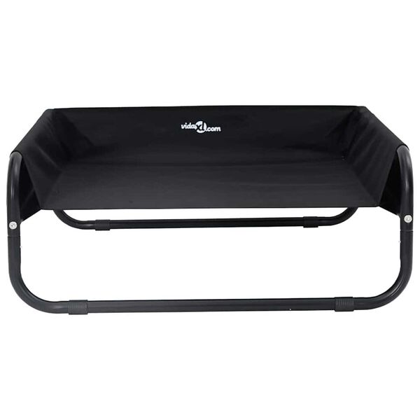 vidaXL Lit pour Chien Noir 75 x 75 x 30 cm Acier