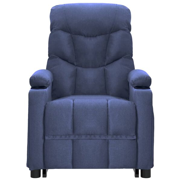 vidaXL Fauteuil de massage Bleu Tissu