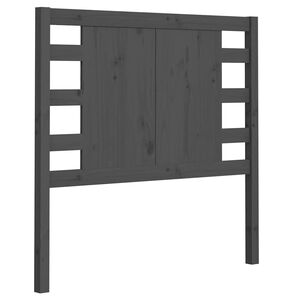 vidaXL T&ecirc;te de lit Gris 81x4x100 cm Bois massif de pin