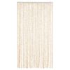 vidaXL Rideau anti-mouches beige et blanc 100x220 cm chenille