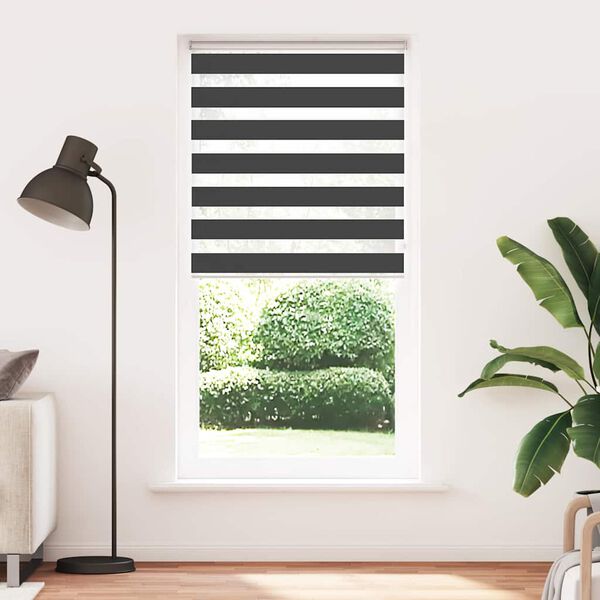 vidaXL Store z&egrave;bre noir 100x230 cm largeur du tissu 95,9 cm polyester