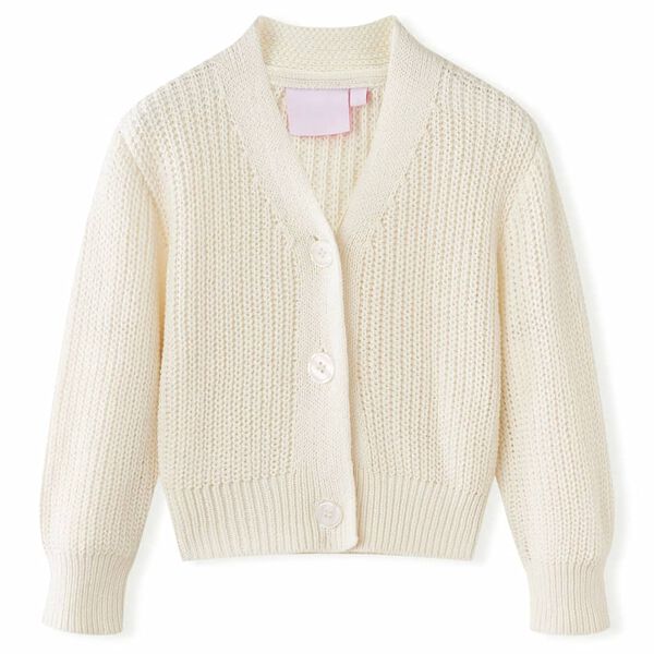 Cardigan pour enfants tricoté blanc neige 104