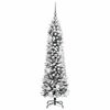 vidaXL Sapin de Noël artificiel Blanc 150 cm PVC, métal et plastique