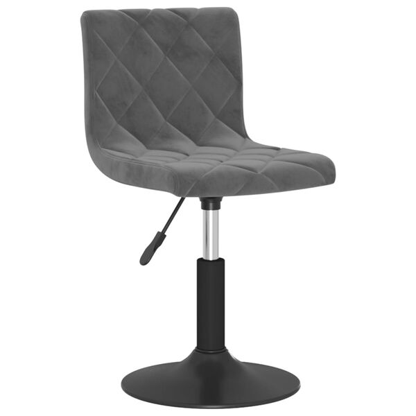 vidaXL Tabouret de bar Gris fonc&eacute; Velours