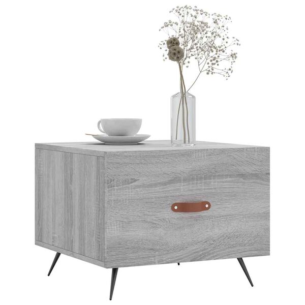 vidaXL Table basse Sonoma gris 50x50x40 cm Bois d'ing&eacute;nierie