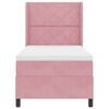 vidaXL Lit &agrave; ressorts avec matelas avec LED Rose 90 x 200 cm Velours