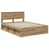 vidaXL Cadre de lit Ch&ecirc;ne artisan 140 x 190 cm Bois d'ing&eacute;nierie