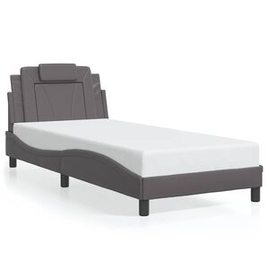 vidaXL Cadre de lit Viana sans matelas gris 90x190 cm similicuir