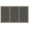 vidaXL Table de jardin dessus en verre Gris 150x90x75cm R&eacute;sine tress&eacute;e