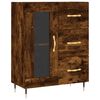 vidaXL Buffet haut Ch&ecirc;ne fum&eacute; 69,5x34x180 cm Bois d'ing&eacute;nierie