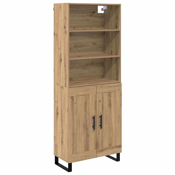 vidaXL Haut Armoire Ch&ecirc;ne artisanal 69,5 x 34 x 180 cm