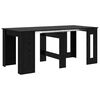 vidaXL Table &agrave; d&icirc;ner 180 x 85 x 75 cm Bois d'ing&eacute;nierie Ch&ecirc;ne noir