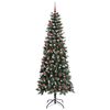 vidaXL Sapin de No&euml;l artificiel Vert 210 cm PVC, plastique et acier
