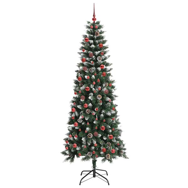 vidaXL Sapin de No&euml;l artificiel Vert 210 cm PVC, plastique et acier