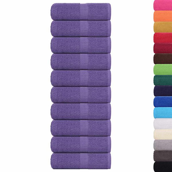 vidaXL Serviettes d'invit&eacute; FROGN 10 pcs violet 30x50 cm 360 g/m&sup2;