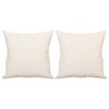 vidaXL Coussins d&eacute;coratifs lot de 2 Beige 40x40 cm Tissu microfibre