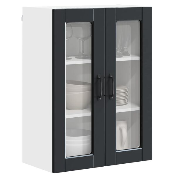 vidaXL Armoire de cuisine Noir 60 x 31 x 80 cm Bois d'ing&eacute;nierie