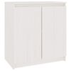 vidaXL Armoire lat&eacute;rale blanc 60x36x65 cm bois de pin massif