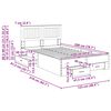 vidaXL Cadre de lit Gris Sonoma 120 x 200 cm Bois d'ing&eacute;nierie