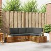 vidaXL Ensemble de canap&eacute;s d'ext&eacute;rieur 4 Pi&egrave;ce Naturel et Anthracite