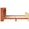 vidaXL Lit biblioth&egrave;que sans matelas cire marron 200x200 cm pin massif
