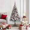 vidaXL Sapin de Noël artificiel Blanc 150 cm PVC, Acier et Plastique