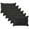 vidaXL Coussin avec oreiller HOUTEN 6 pc Noir Fl&oslash;jl