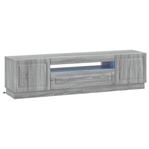 vidaXL Meuble TV LED Sonoma gris Bois d'ing&eacute;nierie