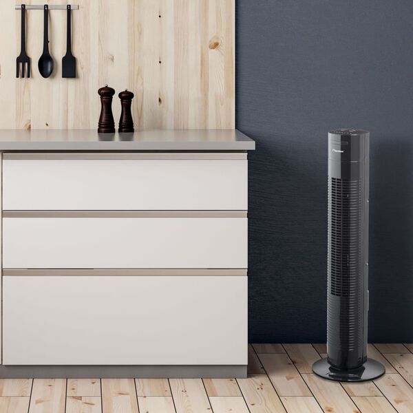 Bestron Ventilateur tour avec t&eacute;l&eacute;commande AFT770ZRC 78 cm 35 W Noir