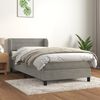 vidaXL Sommier &agrave; lattes de lit et matelas Gris clair 80x200 cm Velours