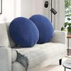 vidaXL Coussins de si&egrave;ge 2 pcs Bleu police &Oslash; 40 x 13 cm Velours