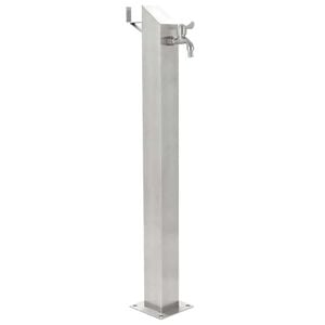 vidaXL Colonne &agrave; eau de jardin carr&eacute;e Acier inoxydable 95 cm