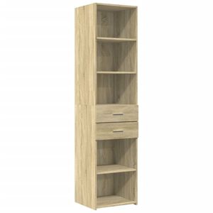 vidaXL Buffet haut ch&ecirc;ne sonoma 45x42,5x185 cm bois d'ing&eacute;nierie