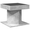 vidaXL Table basse avec LED gris béton 50x50x45 cm bois d'ingénierie