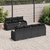 vidaXL Ensemble de canap&eacute; de jardin avec coussin 8 pcs Noir