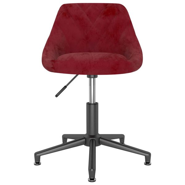 vidaXL Chaises &agrave; manger pivotantes lot de 4 rouge bordeaux velours